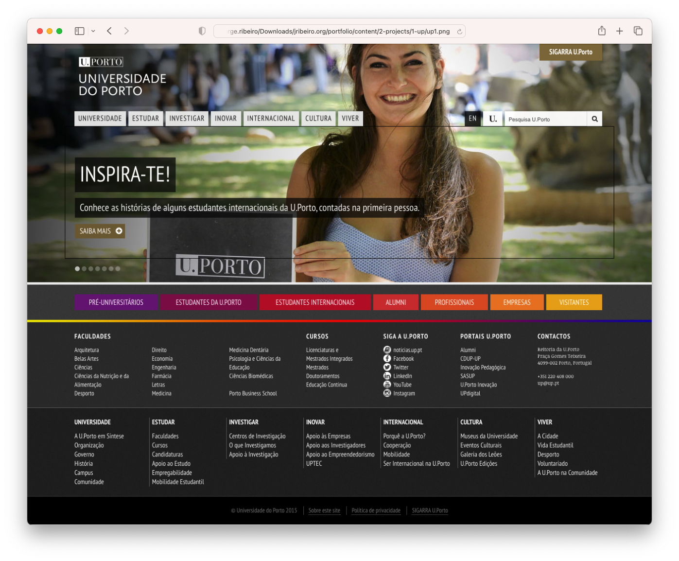 University of Porto website